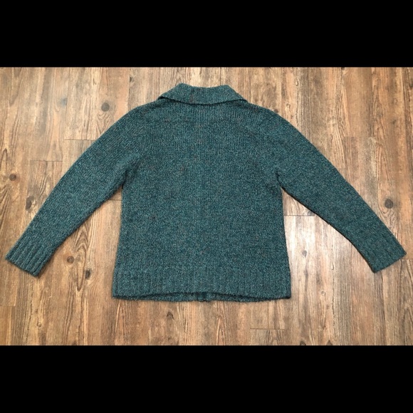 Women’s teal zip front sweater - Picture 3 of 3